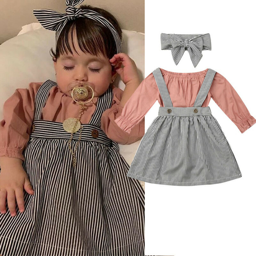 Pudcoco Autumn Newborn Kids Baby Girl Cute Dress