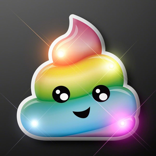 Blinkee A4080 Happy Unicorn Rainbow Poop Swirl Emoji Flashing Body Lig