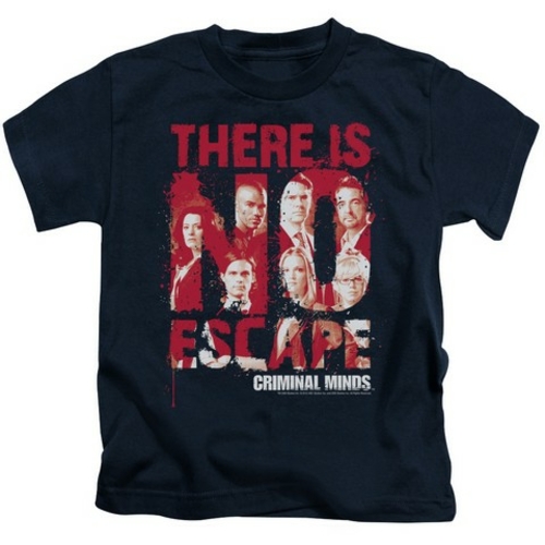 Trevco Criminal Minds-No Escape - Short Sleeve Juvenile 18-1 Tee - Nav