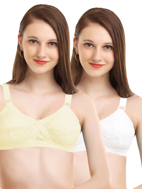 Set Of 2 Minimizer Bra(Size40)(Coloryellow & white)