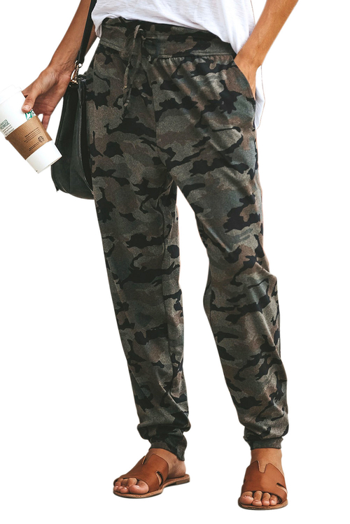 Gray Under The Radar Pocketed Camo Joggers