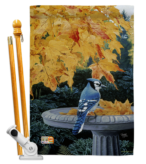 Breeze Decor BD-BI-HS-105036-IP-BO-D-US12-AL 28 x 40 in. Autumn Birdba