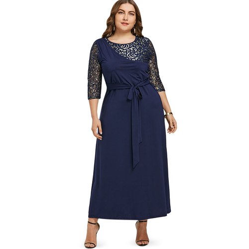  Women Lace Panel Plus Size 6XL Contrast
