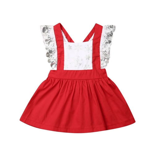 New Sweet Christmas Dress Infant Kids Baby Girl