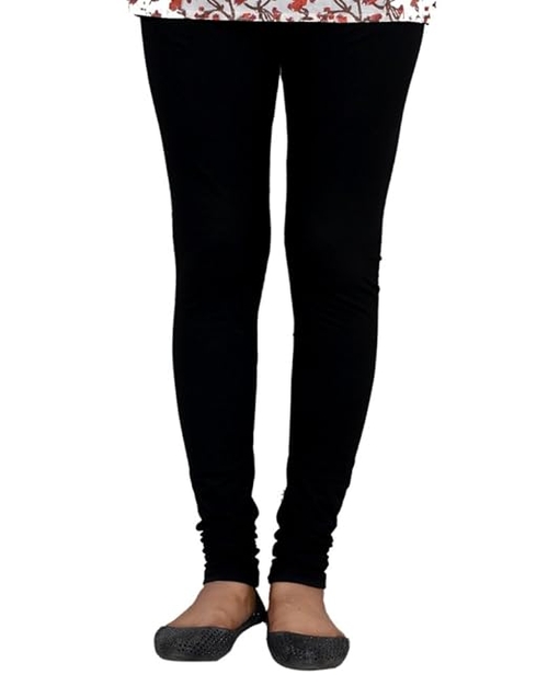 Cotton with Bio-Wash Casual Black Legging