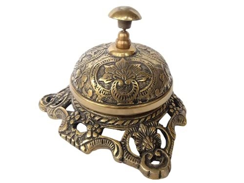 Metal Antique Nautical Brass Table Bell Brass Desk Bell