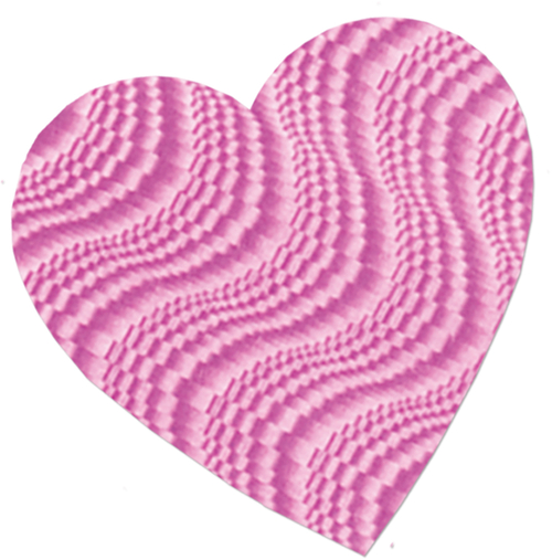 Embossed Foil Heart Cutout - Pink #PE097