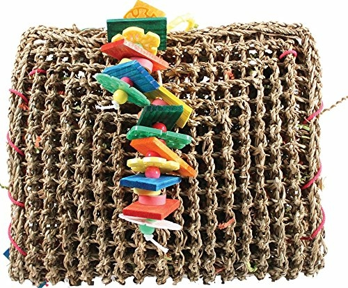 A&E Cage 001407 Happy Beaks Vine Mat forage Pouch Bird Toy