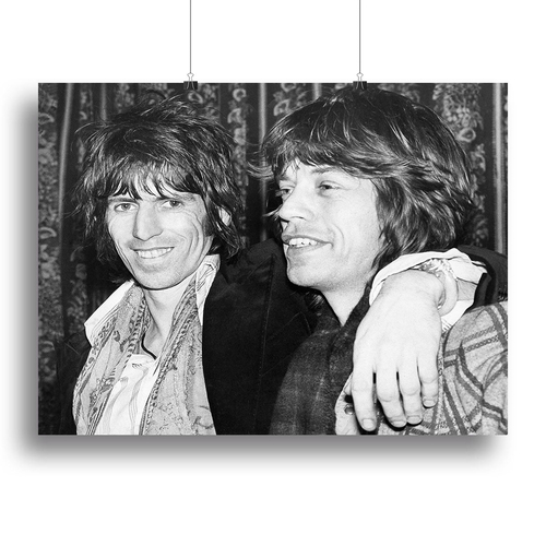 Keith Richards and Mick Jagger celebrate Canvas Print or Poster