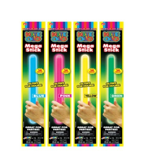 Ja-Ru 75 14 in. NiteGlo Mega Stick - pack of 24