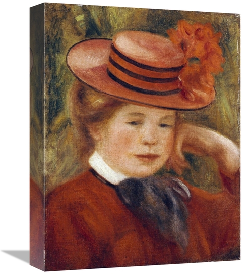 Global Gallery GCS-267111-16-142 16 in. A Young Girl with a Red Hat Ar
