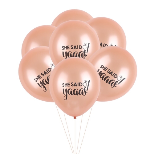 10/20pcs  12inch She Said Yaaas Balloons Rose Gold
