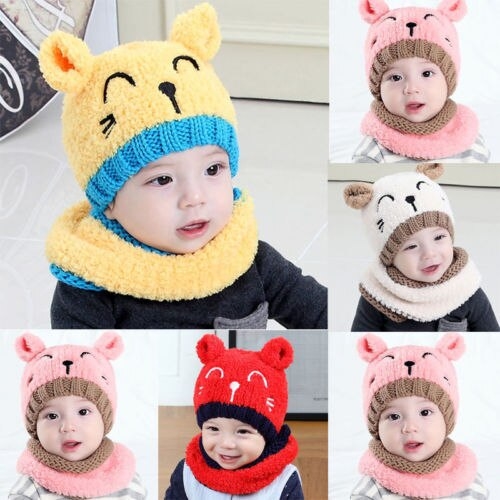 Girls Boys Baby Toddler Winter Beanie Warm