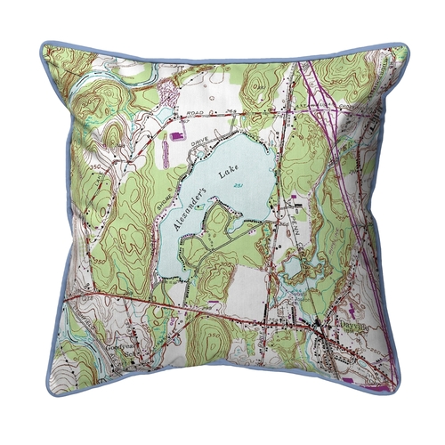 Betsy Drake SN469 12 x 12 in. Alexanders Lake, CT Nautical Map Sma