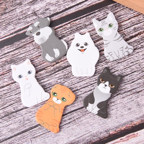 1 Pcs Cartoon Cat Dog Box Memo Pad 3D Kawaii