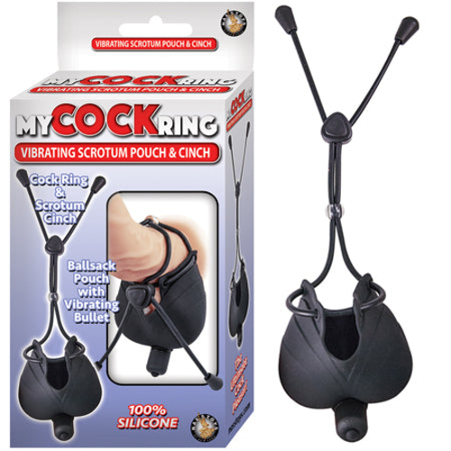 My Cock Ring Vibrating Scrotum Pouch & Cinch With Bullet Silicone