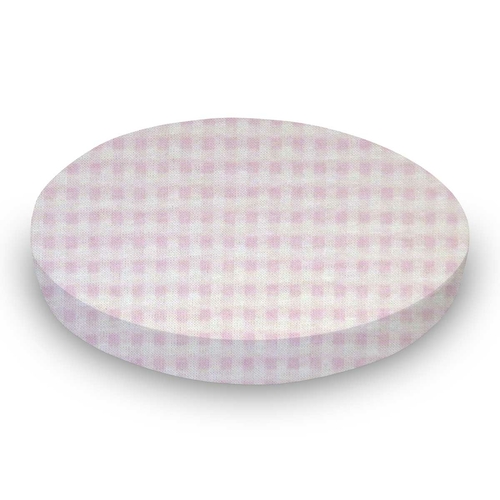SheetWorld Fitted Round Crib Sheet - 100% Cotton Jersey - Pink