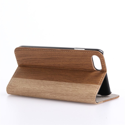 Wood Grain iPhone 7 7+ Wallet Case