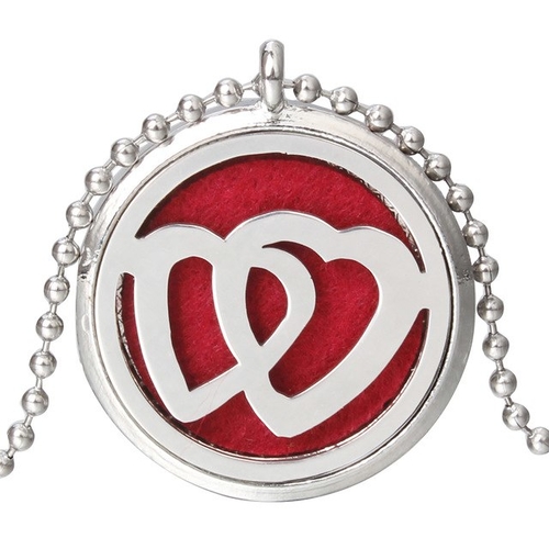 1Pcs Heart Aroma Diffuser Necklace Magnetic Open