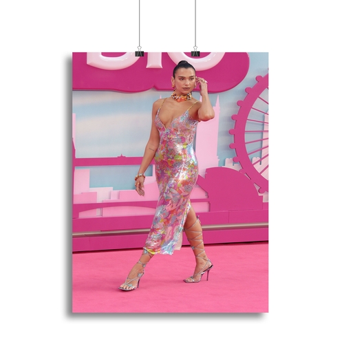 Dua Lipa at the Barbie premiere Canvas Print or Poster
