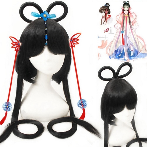 2019 New Luo Tianyi Cosplay Wig VOCALOID Costume