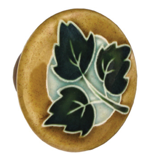 Acorn PR1YP Lg Rd Brown with 3 Green Leaves