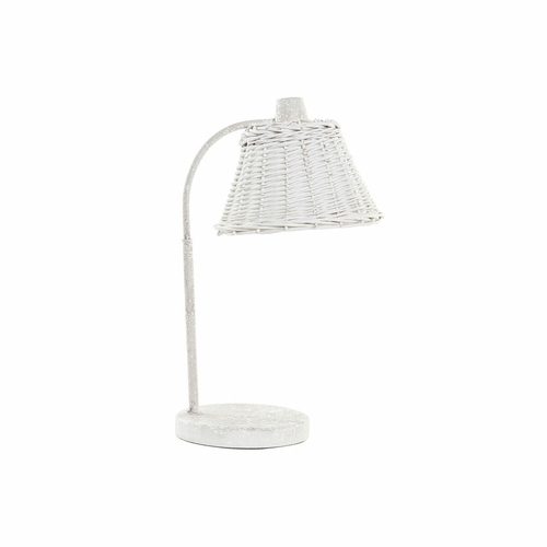 Desk lamp DKD Home Decor Metal White wicker 220 V 50 W (22 x 28 x 48