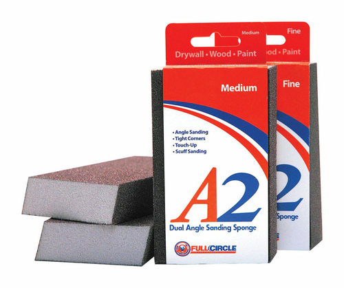 Full Circle 1860857 3 x 5 x 1 in. Medium Dual Angle Sanding Sponge,