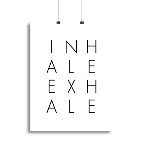 Inhale Exhale Large Canvas Print or Poster
