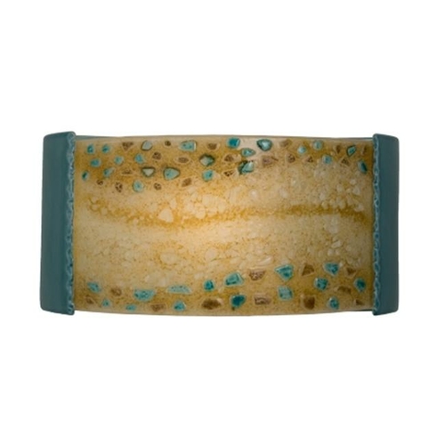 A19 RE108-TC-MAB reFusion Ebb and Flow Wall Sconce Teal Crackle and Mu