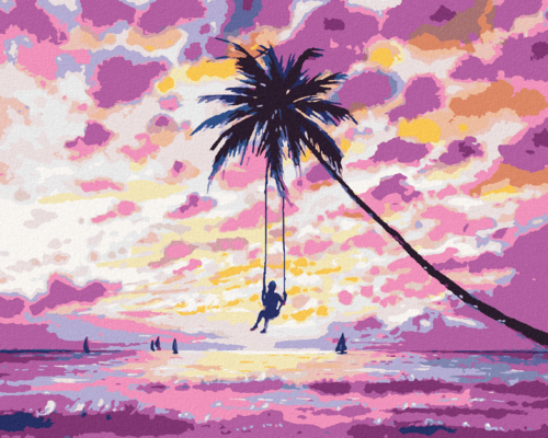 Paint by Numbers - GIRL SWINGING ON BEACH