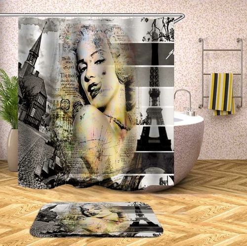 Marilyn Monroe In Paris Shower Curtain