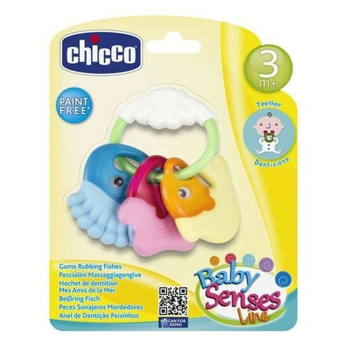 Teether for Babies Rattle Chicco PVC 11,5 x 11 x 2,5 cm (11,5 x 11 x