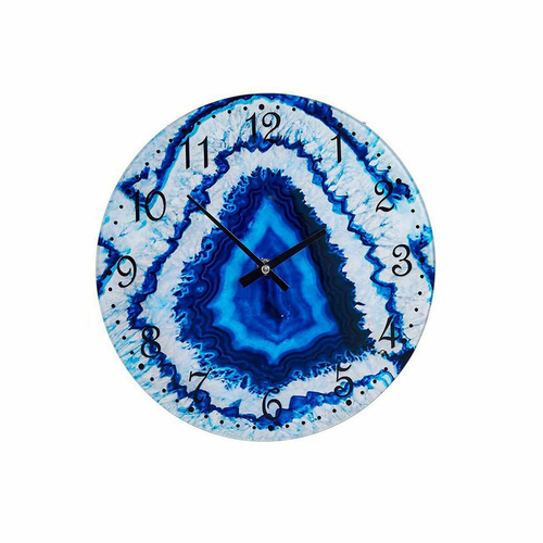 Wall Clock Blue Crystal (30 x 4 x 30 cm)