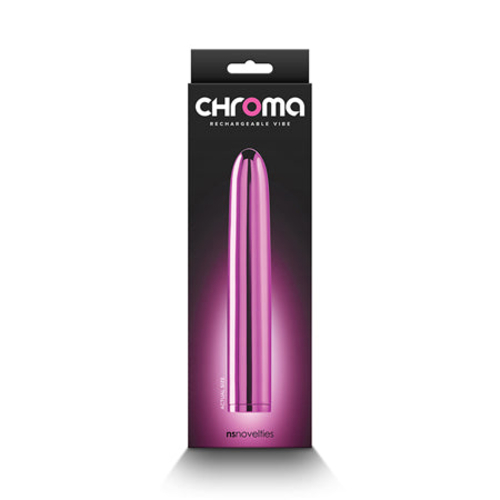 Chroma Rechargeable Vibe 7 in. Pink