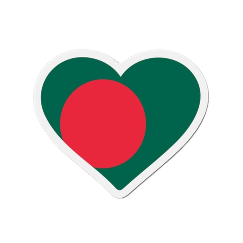 Aimant Coeur Drapeau du Bangladesh en plusieurs tailles