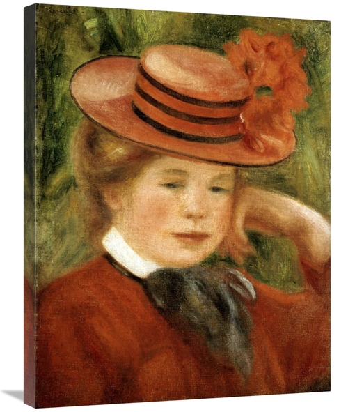 Global Gallery GCS-279637-30-142 30 in. Girl with a Red Hat Art Print 