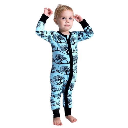 Newborn Baby Boys Girls Rompers Cartoon Print