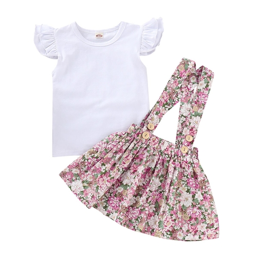 Summer Kid Baby Girls Tops T-shirt Floral