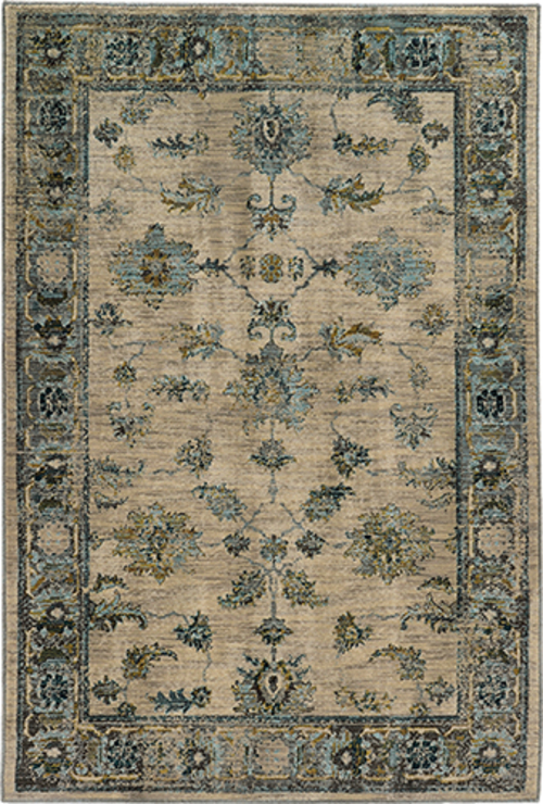 Oriental Weavers Sedona 5171C 5x8  Rectangle - Ivory/ Blue-Nylon/PolyP