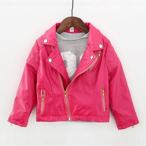 Autumn Winter Girl Boy Kids Baby Outwear Leather