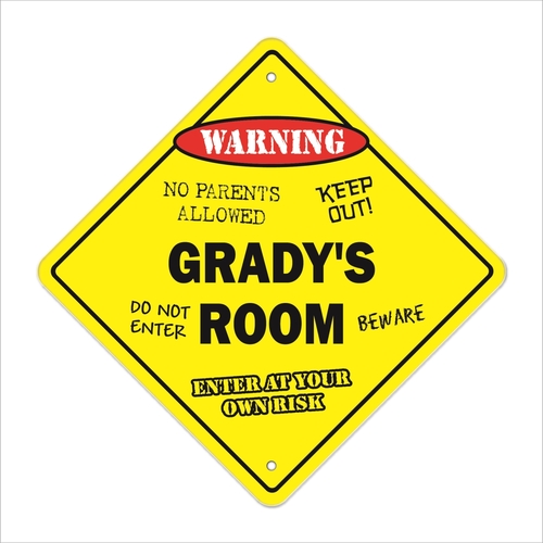 SignMission X-Gradys Room 12 x 12 in. Crossing Zone Xing Room Sign - G