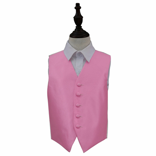 Solid Check Waistcoat - Boys - Light Pink, 34'