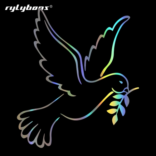 Rylybons Attractive Dove Peace Car Stickers