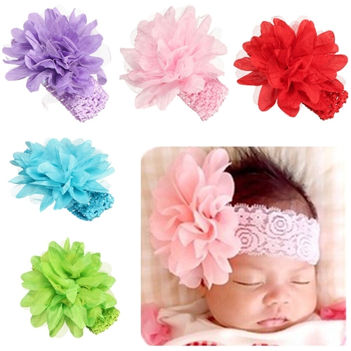 1pc Baby Girls Flower Headband Lace Bow Hairband