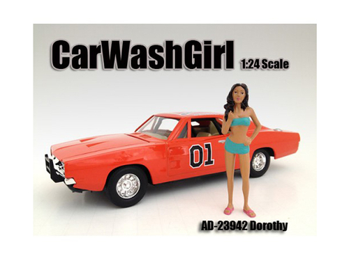 Car Wash Girl Dorothy Figure For 1:24 Scale Models by American Diorama