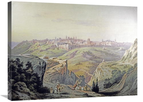 Global Gallery GCS-268377-30-142 30 in. A View of Jerusalem Art Print 