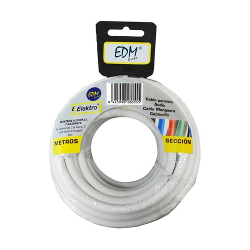 Cable EDM 2 x 1 mm White 20 m