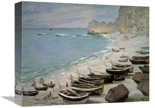 Global Gallery GCS-278640-16-142 16 in. Boats on the Beach at Etretat&