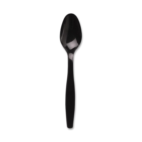 Dixie Foods Plastic Heavyweight Teaspoon - 1000/Box - Black